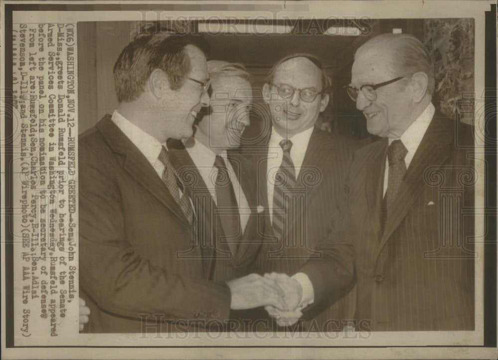1975 Press Photo Senator John Stennis - Historic Images