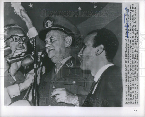 1964 Press Photo General Olimpio Mourao Filho Anti-Communist Revolt Br ...