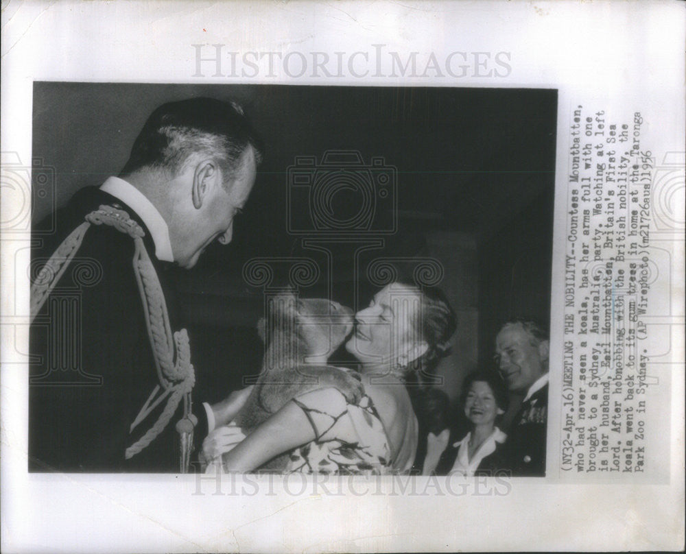 1956 Press Photo Lord Louis Mountbatten British Defence Staff Chief - Historic Images