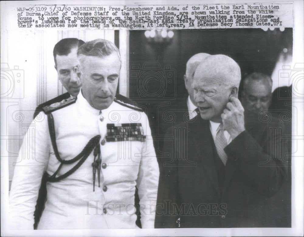 1960 Press Photo Admiral Earl Mountbatten - Historic Images