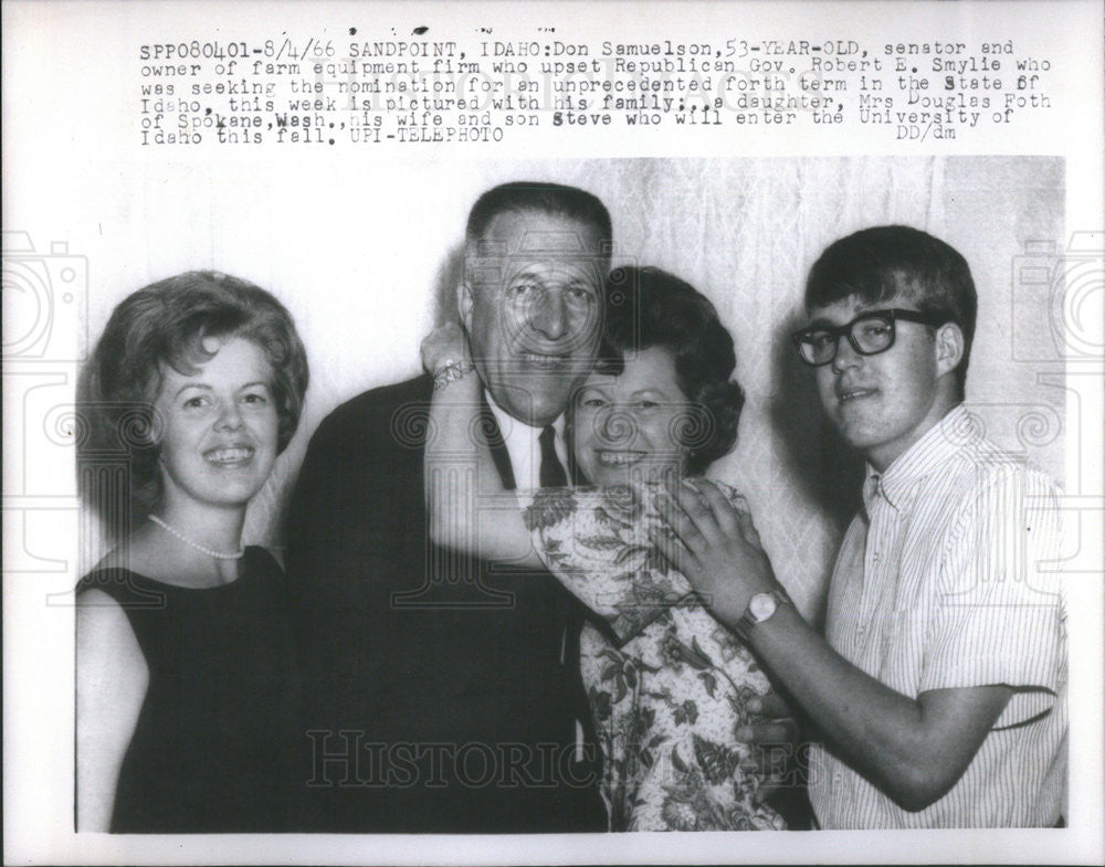 1966 Press Photo Don Samuelson American Republican Politician - Historic Images