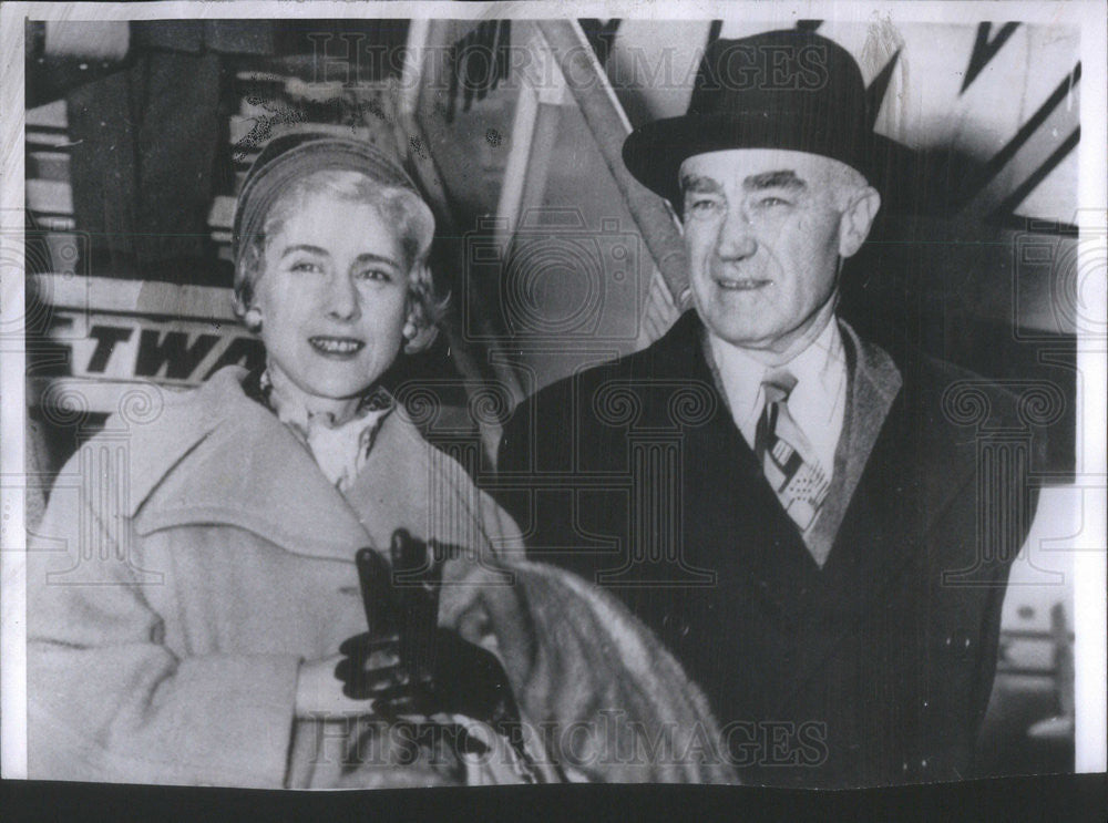 1955 Press Photo Clare Boothe Luce US Ambassador Italy - Historic Images