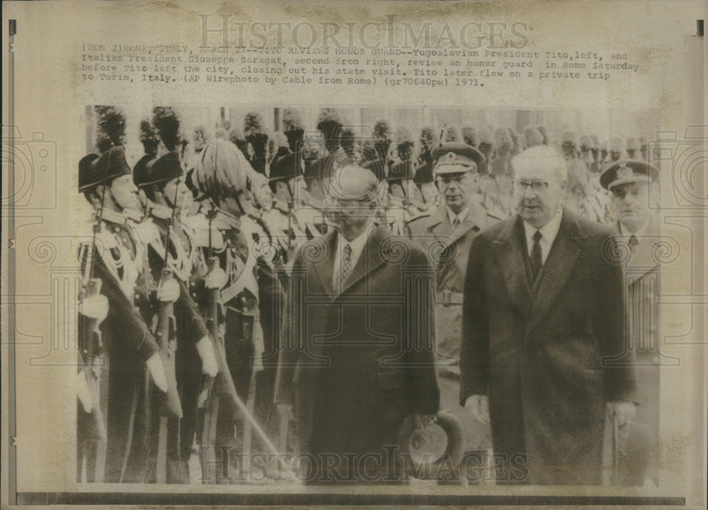 1971 Press Photo Yugoslavian president Tito - Historic Images