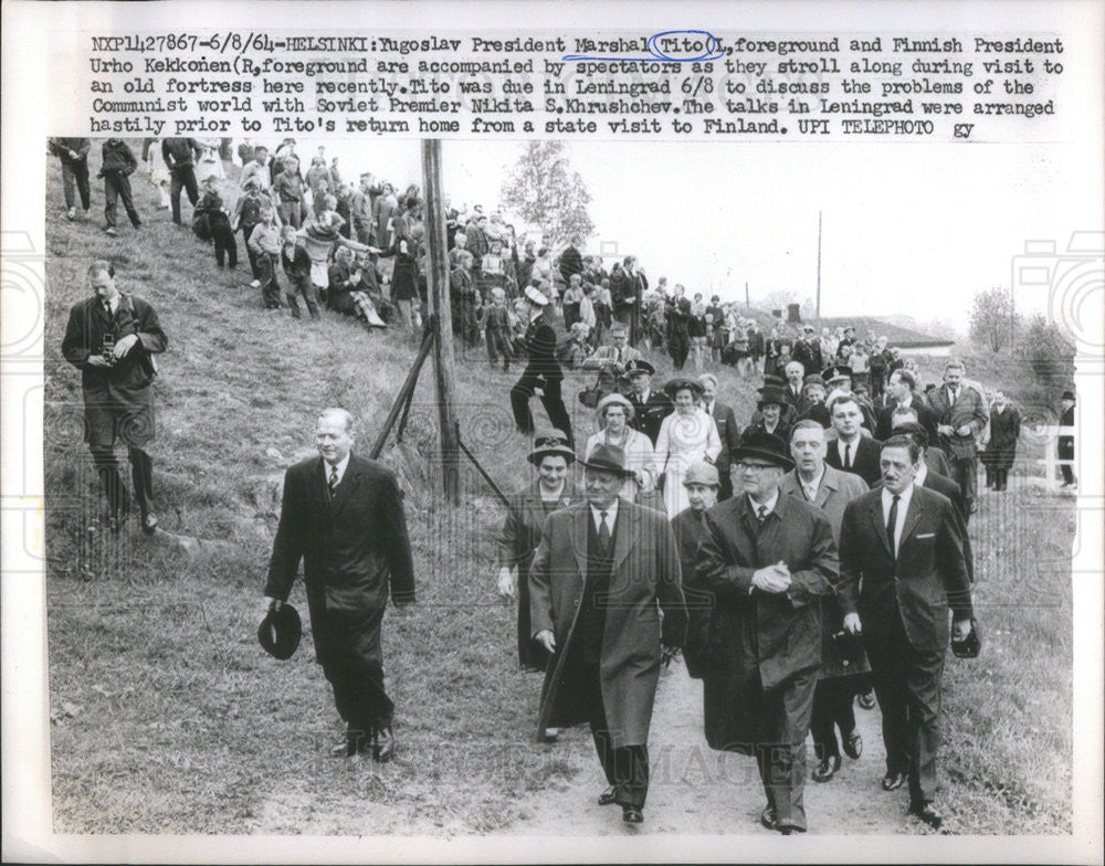 1964 Press Photo Yugoslav President Marshal Tito - Historic Images