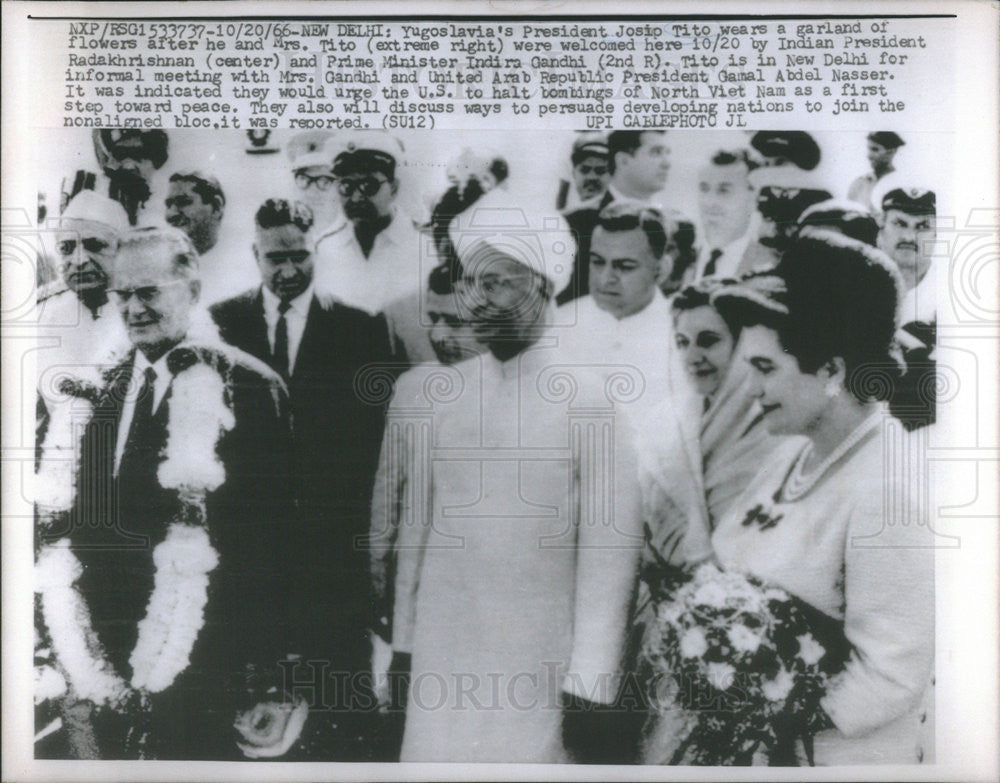 1966 Press Photo yugoslavia Josip tito - Historic Images