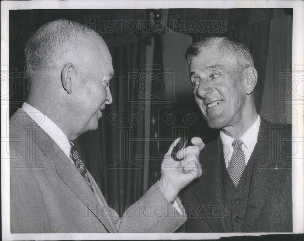1954 Press Photo Leverett Saltonstall American Republican Politician - Historic Images
