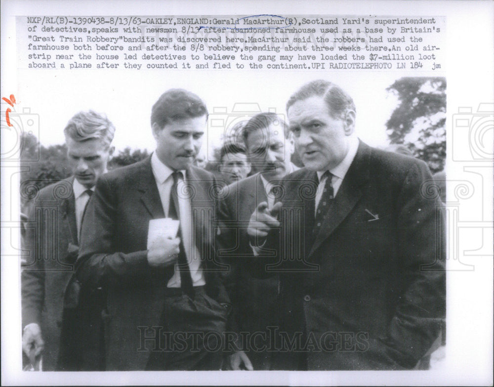 1963 Press Photo Gerald MacArthur Scotland Yards Superintendent - Historic Images