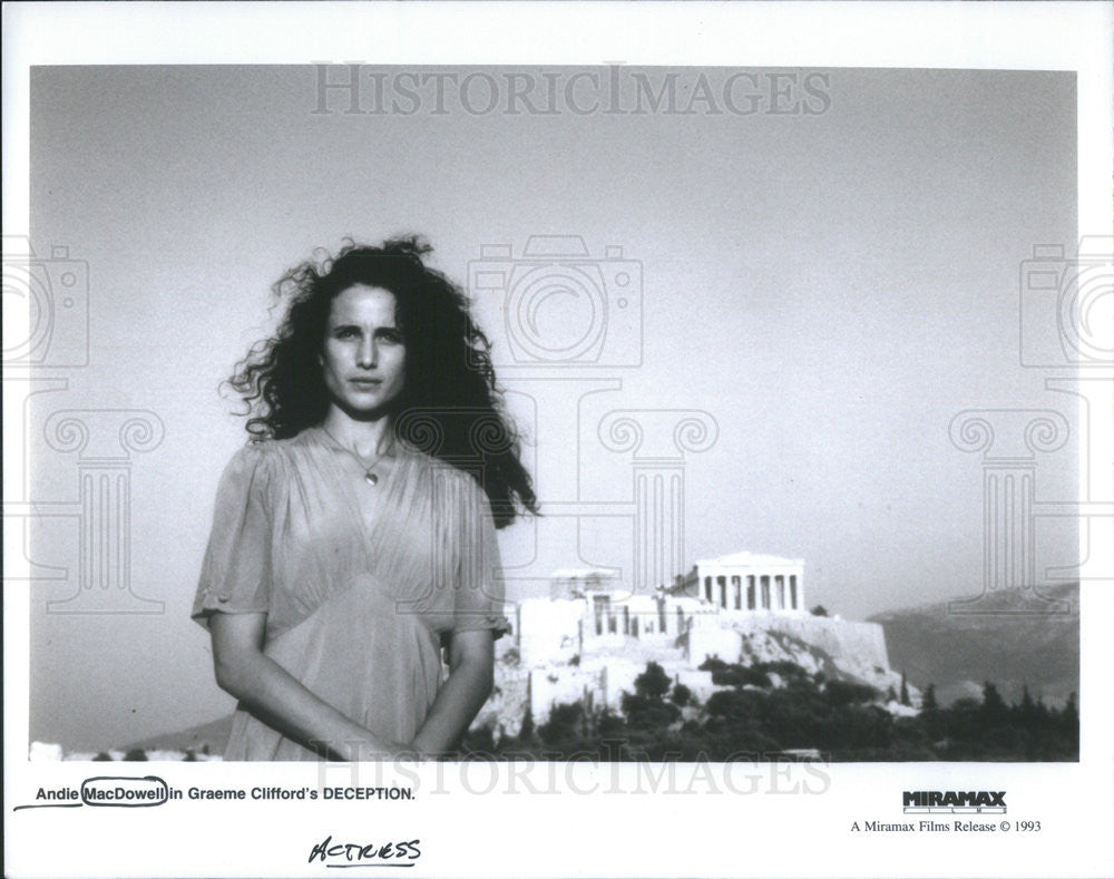 Press Photo Actress Andie MacDowell - Historic Images