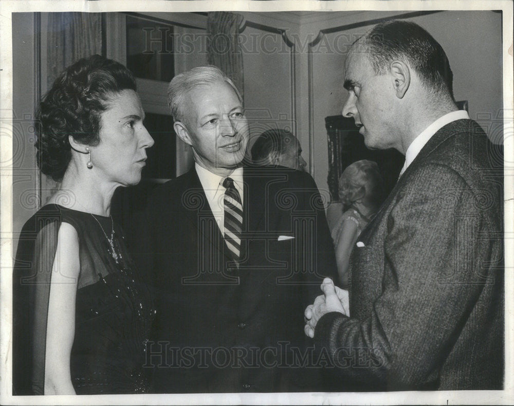 1963 Press Photo Mr An With Thomas Ware And Mrs J Hayden MacDonald At Benefit - Historic Images