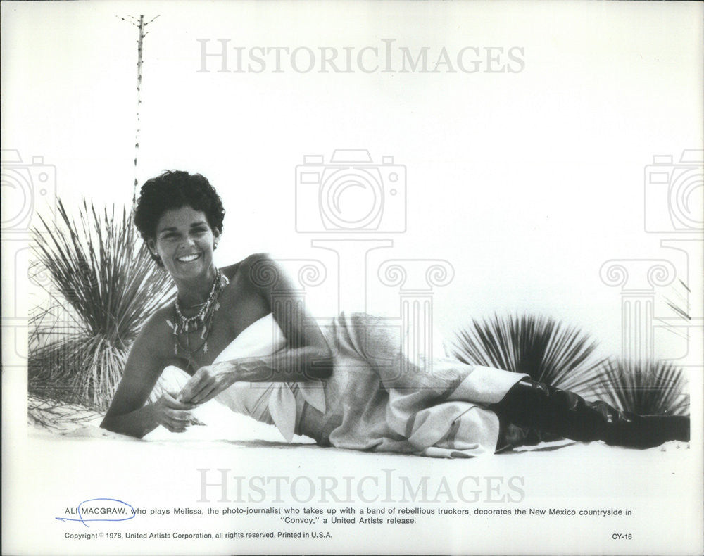 1978 Press Photo Ali MacGraw Star Melissa Convoy - Historic Images