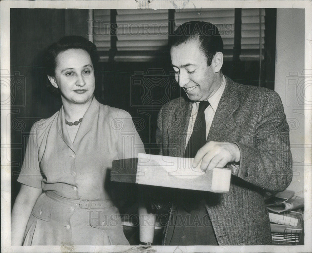 1950 Press Photo Dr Kurt Lanner &amp; Mrs Inka Lannerova - Historic Images
