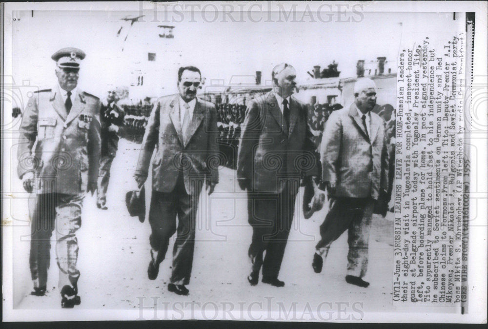 1966 Press Photo Soviet Leaders in Yugoslavia for Eight-Day Visit - Historic Images