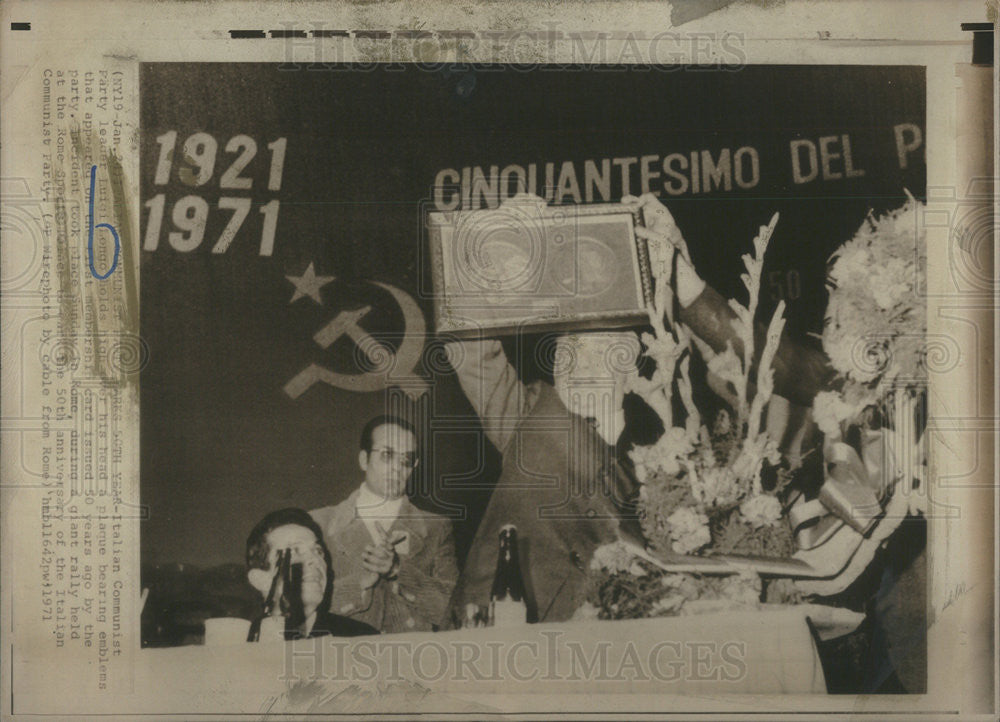 1971 Press Photo Italian Communist Party Leader Luigi Longo - Historic Images