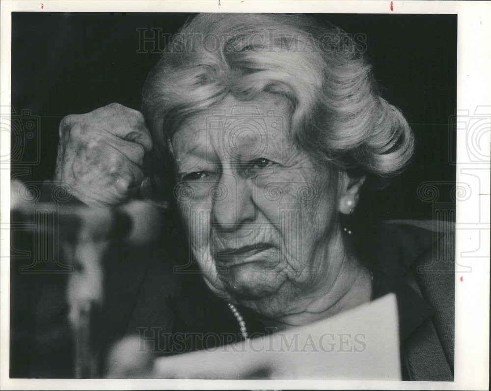 1985 Press Photo Clara Peller Chicago Actress Wendy&#39;s Where&#39;s Beef Campaign - Historic Images