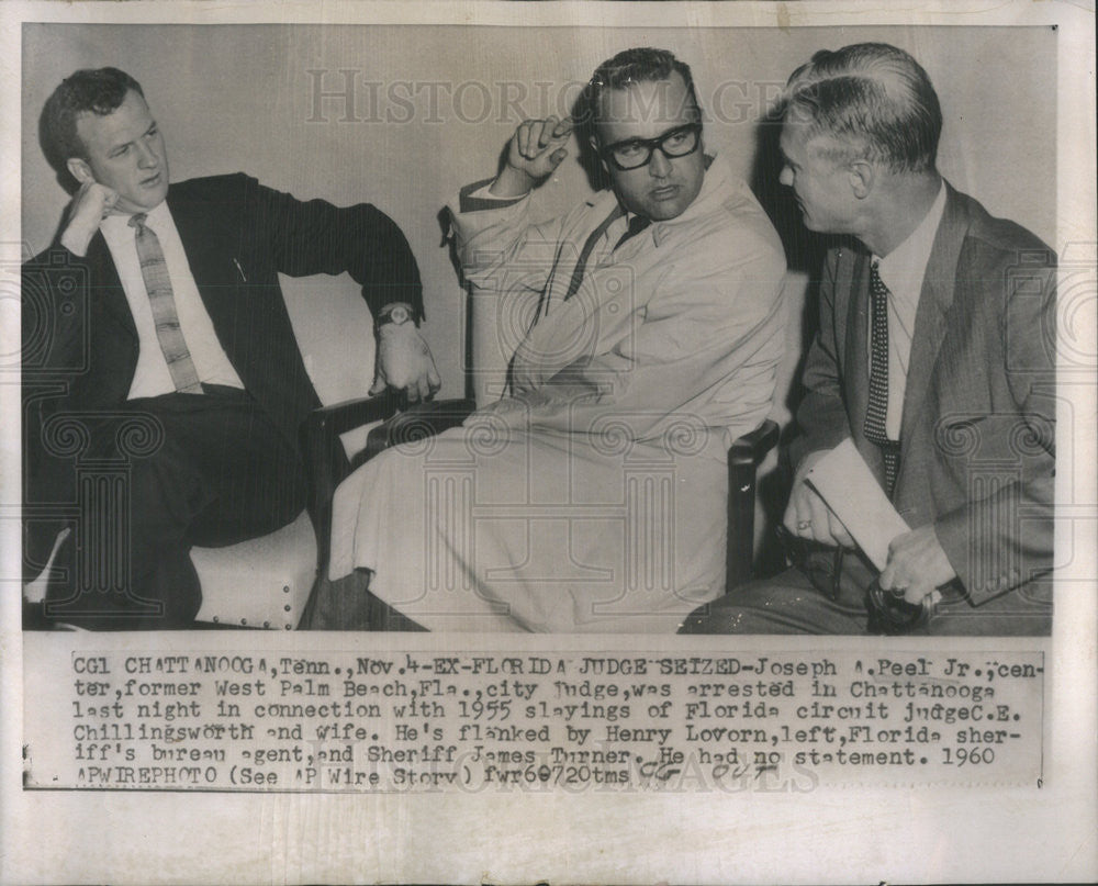 1961 Press Photo Henry Lovorn,Joseph Peel,Sheriff James Turner - Historic Images