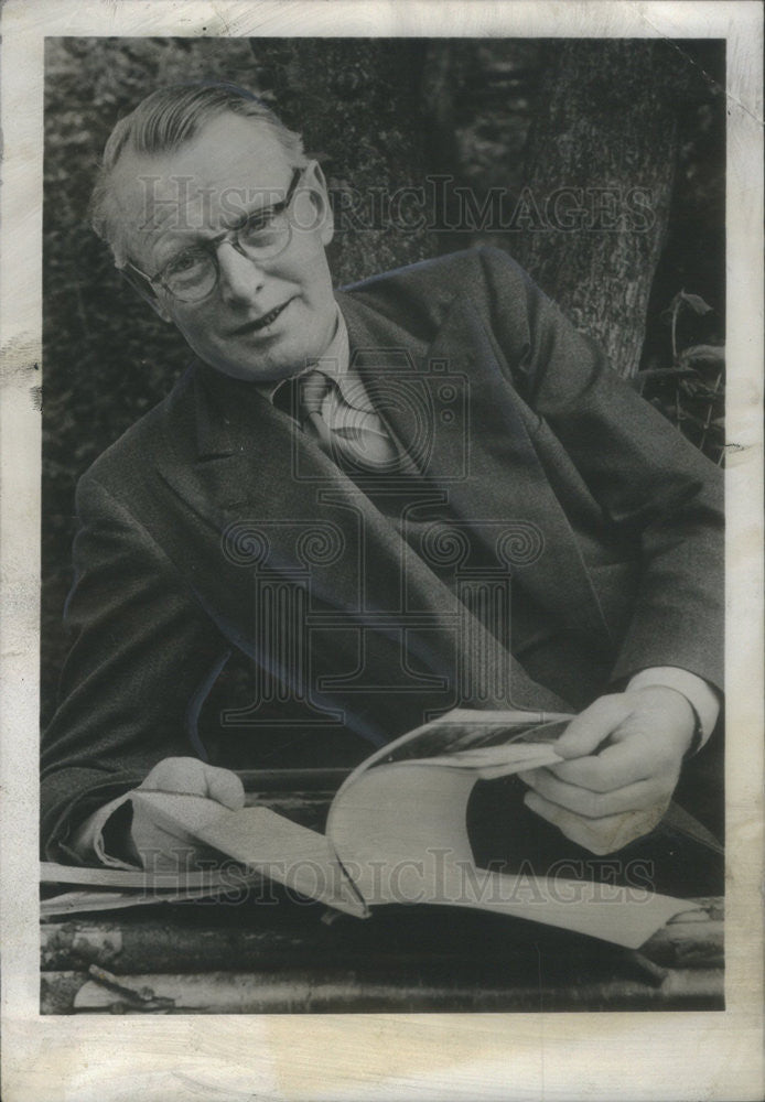 1957 Press Photo Sean O&#39;Faolain Irish Writer Author - Historic Images