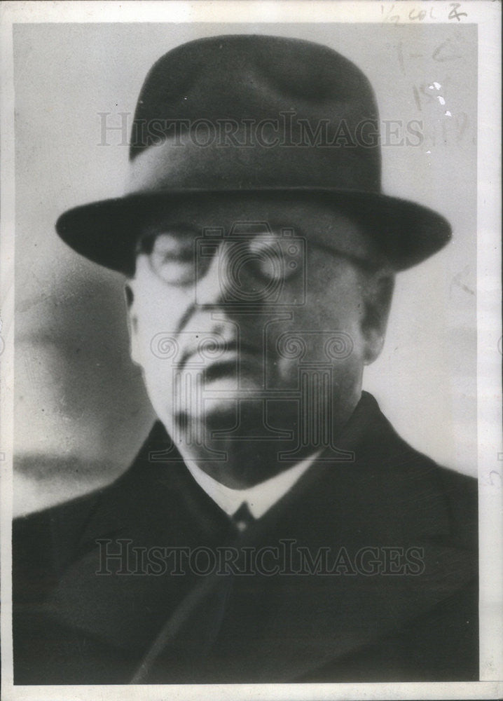 1939 Press Photo Juhu Kusti Paasikivi Finnish Minister Sweden - Historic Images