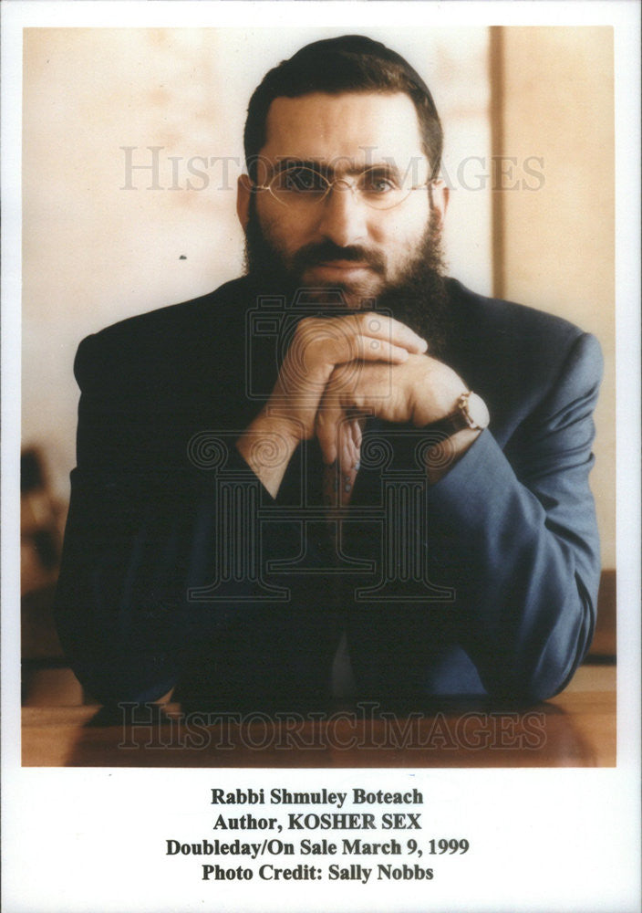 1999 Press Photo Copy Rabbi Shmuley Boteach Author Kosher Sex - Historic Images