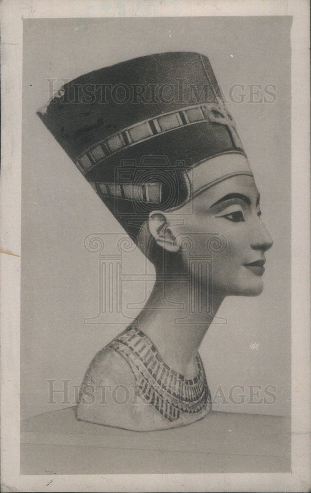 1949 Press Photo Queen Nefertiti Egypt Bust - Historic Images