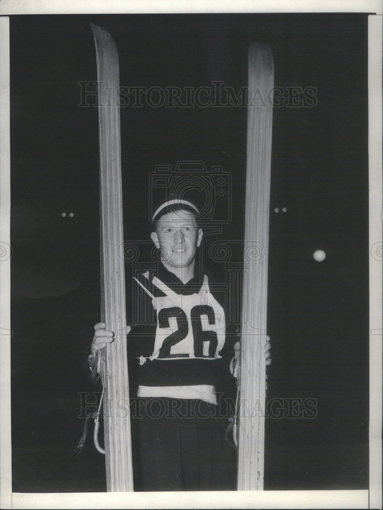 1939 Press Photo Birger Ruud Leaped 131 and 136 Ft In Competition In LA Won 236 - Historic Images