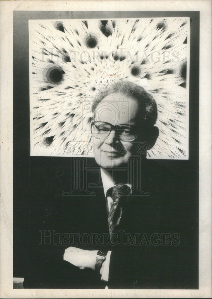 1982 Press Photo mathematician Benoit Mandelbrot, father of fractal geometry - Historic Images