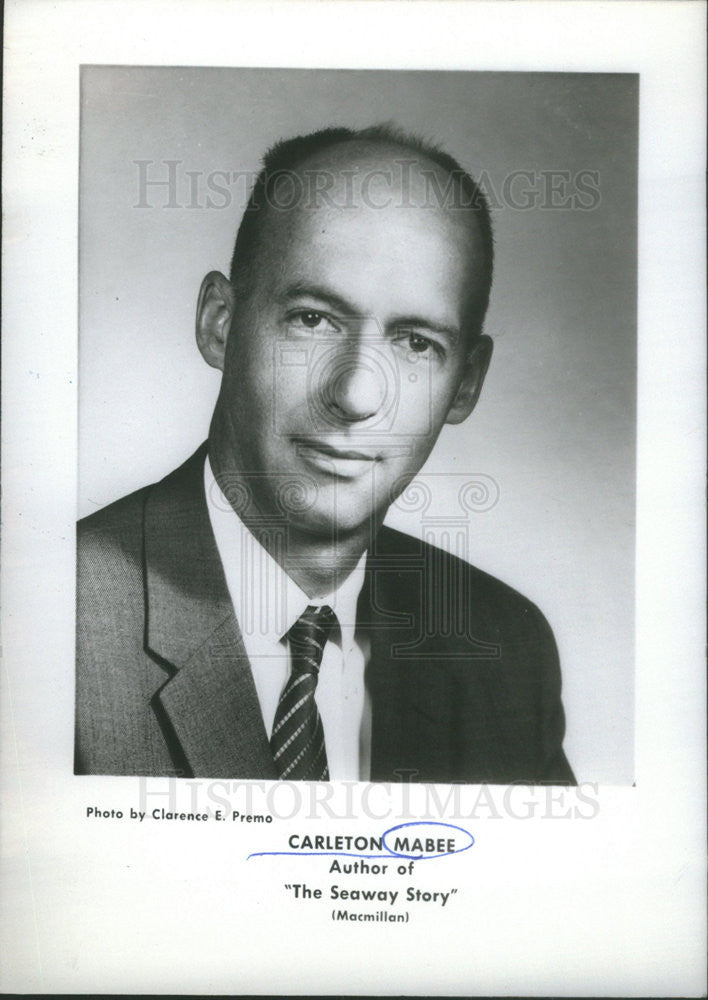 1961 Press Photo Carleton Mabee Author Of The Seaway Story - Historic Images