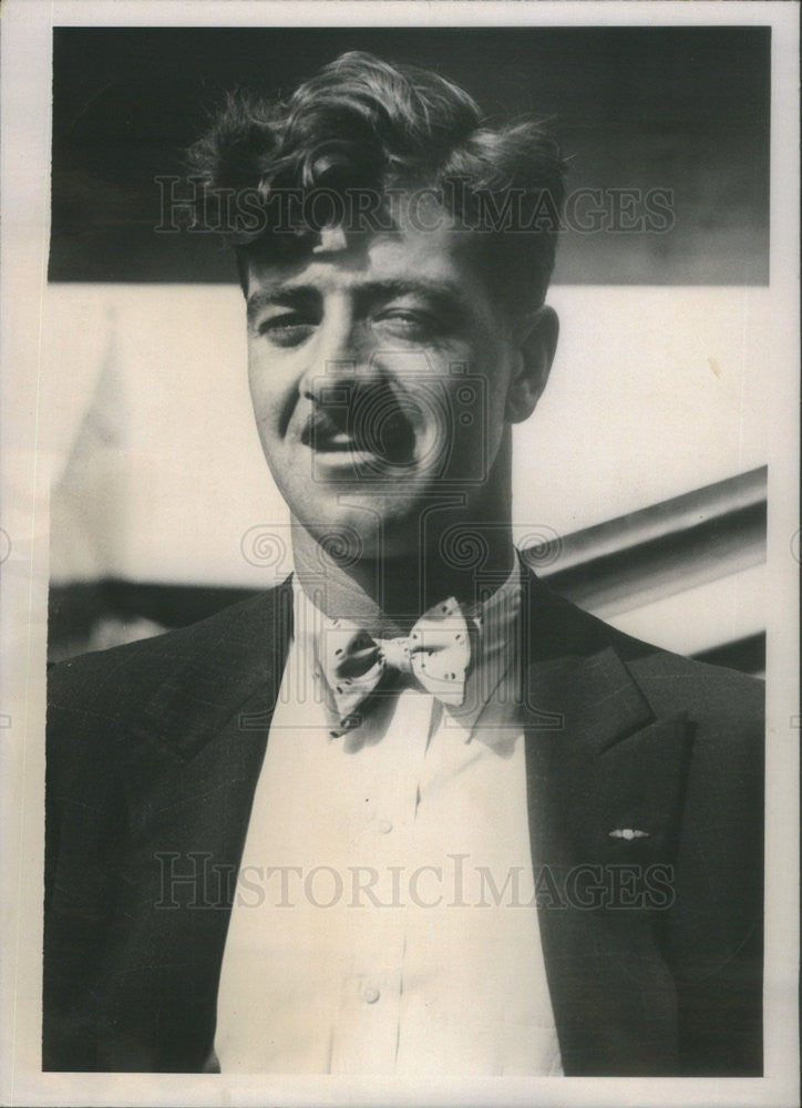 1936 Press Photo Russell Mossmon Co-Pilot of the Chicago &amp; Southern Airlines - Historic Images