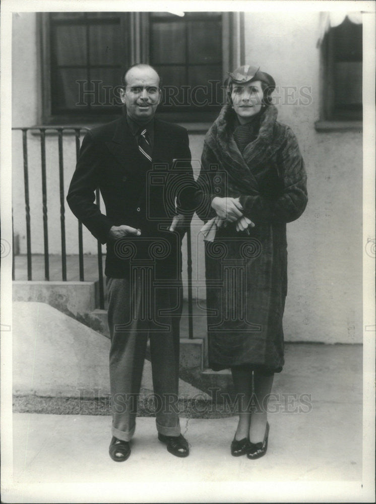 1934 Press Photo Douglas Fairbanks &amp; Lady Louis Mountbatten in New York - Historic Images