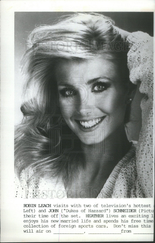1986 Press Photo Heather Thomas.actress - Historic Images