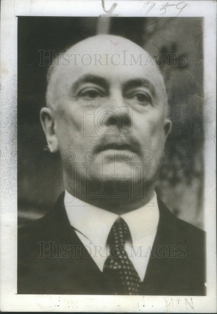 1940 Press Photo Hubert Pierlot Premier of Belgium - Historic Images