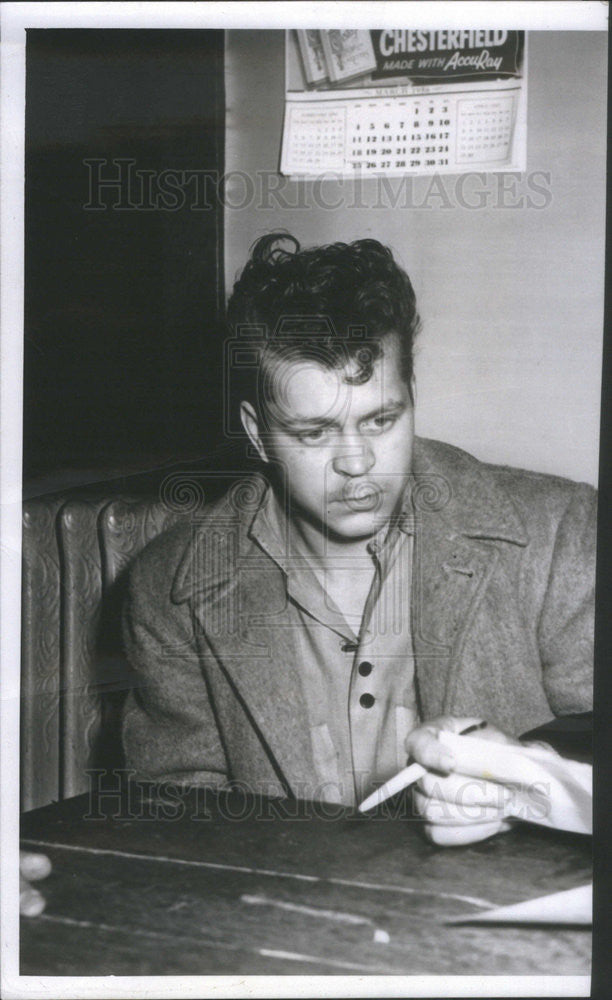 1956 Press Photo Frank Mauris Robber Brighton Park Police - Historic Images