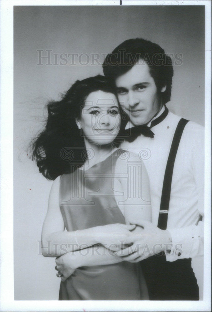 1985 Press Photo Michael Knight &amp; Carmen Thomas,&quot;All My Children.&quot; - Historic Images