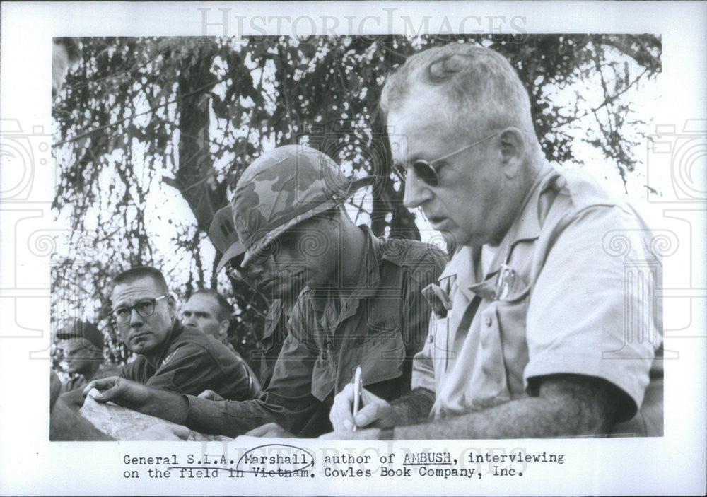 Press Photo General S.L.A. Marshall,author in Vietnam - Historic Images
