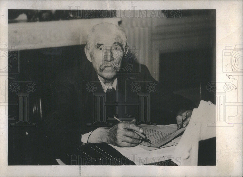 1946 Press Photo of French Communist Marcel Cachin, editor of l&#39;Humanite - Historic Images