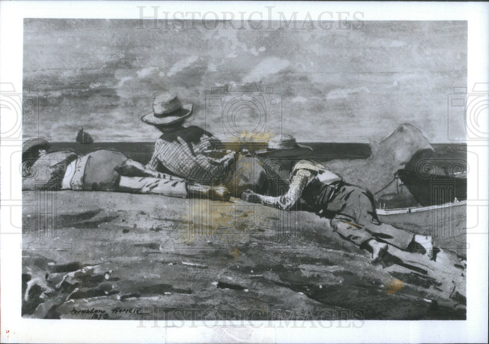 Press Photo three Boys On The Shore By Winslow Homer - Historic Images