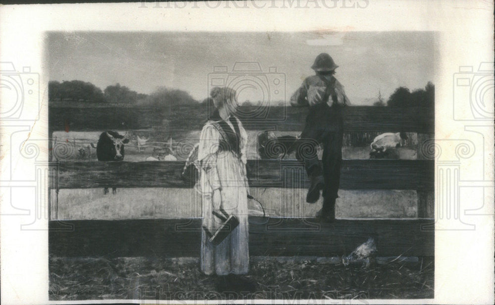 1965 Press Photo Winslow Homer&#39;s Milking Time - Historic Images