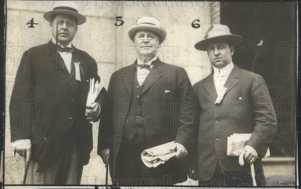 1912 Press Photo of Democrats Hal Denton, Col. John I. Martin and Jay Cairns - Historic Images