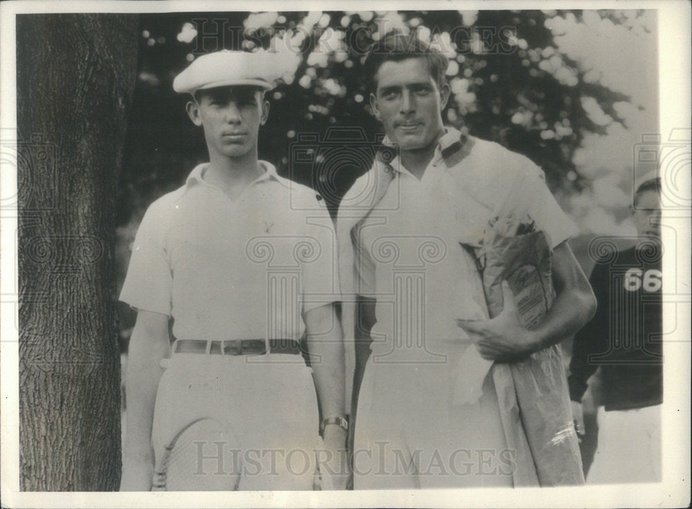 1933 Press Photo Ellsworth Vines ,Natl champion and Frank X Shields,tennis - Historic Images