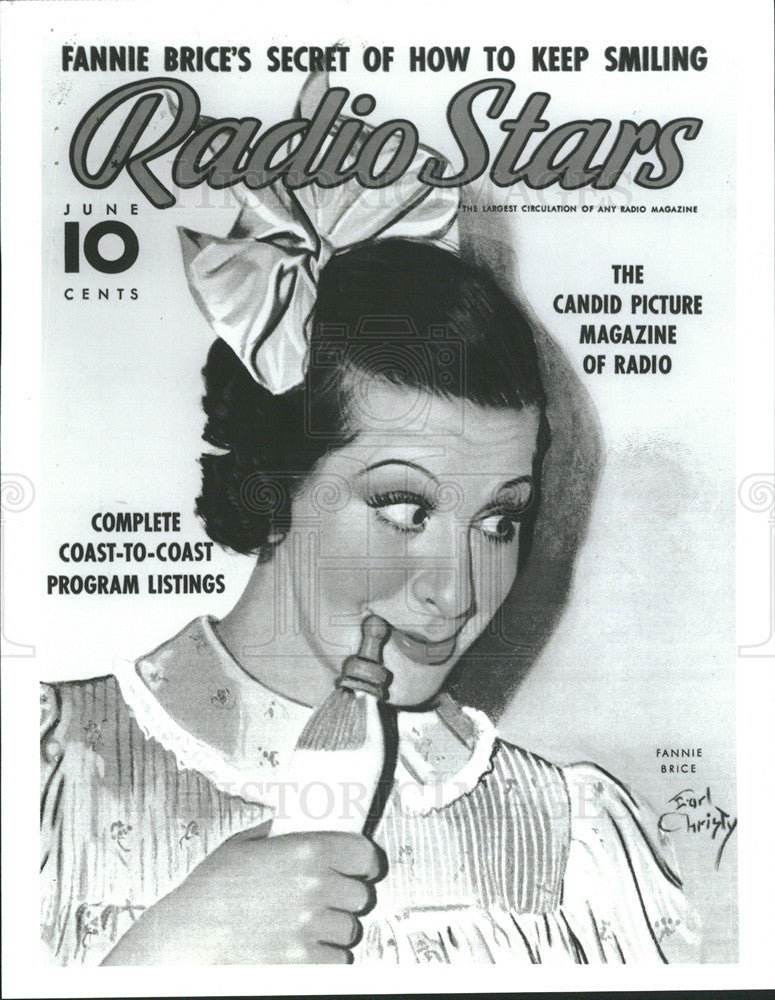 1997 Press Photo Magazine Cover of Comedian Fannie Brice as radio&#39;s Baby Snooks - Historic Images