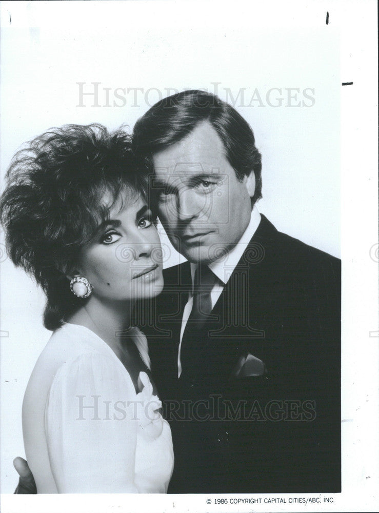 1986 Press Photo Elizabeth Taylor and Robert Wagner - Historic Images