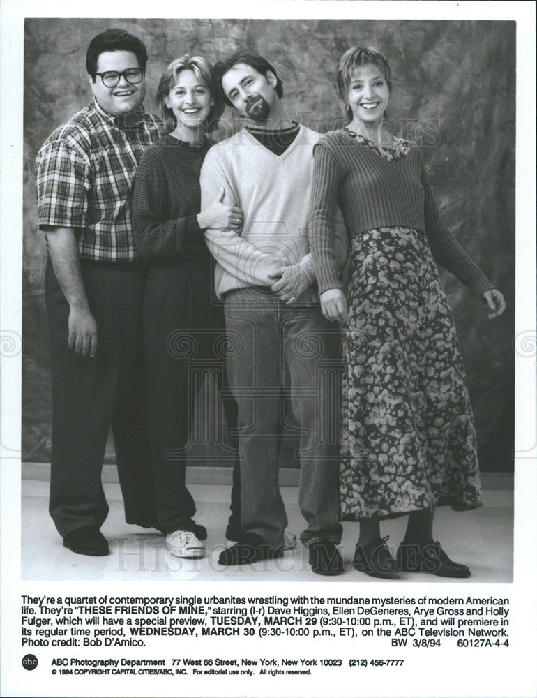 1994 Press Photo The Cast of &quot;These Friends of Mine&quot; on ABC - Historic Images