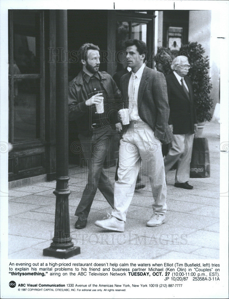 1991 Press Photo Ken Olin and Tim Busfield in &quot;Thirtysomething&quot; - Historic Images