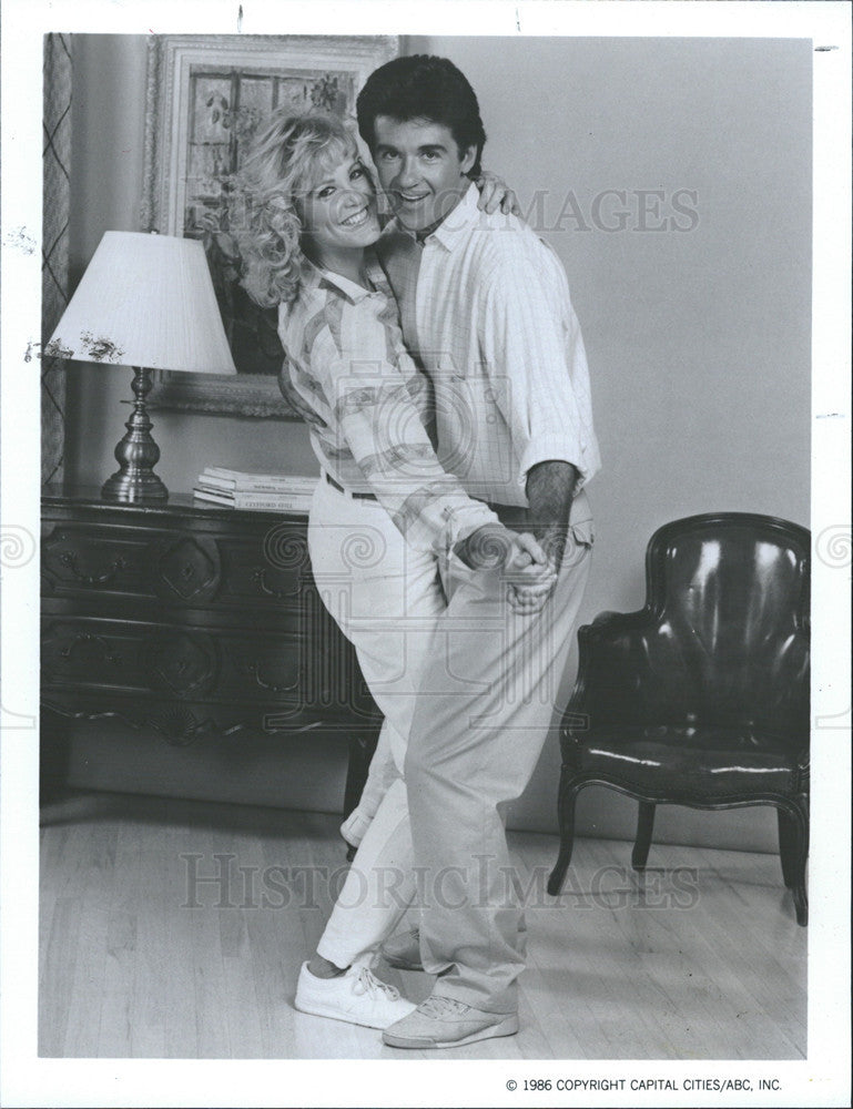 1986 Press Photo Alan Thicke Joanna Kerns Television Show Actors - Historic Images