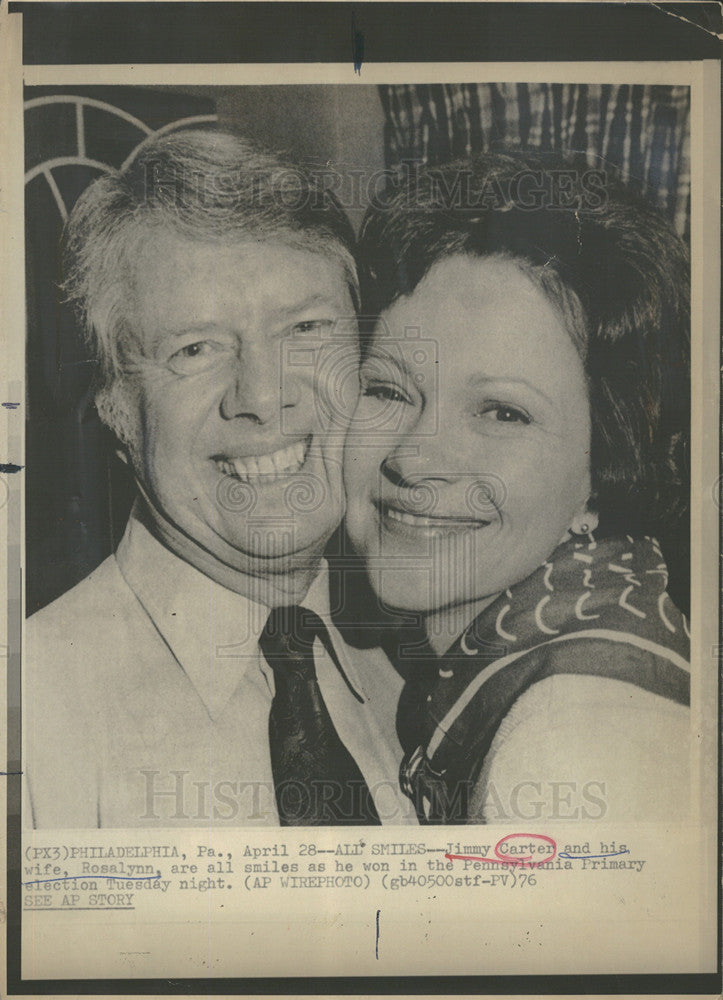 1976 Press Photo Jimmy Carter American Democratic Politician - Historic Images