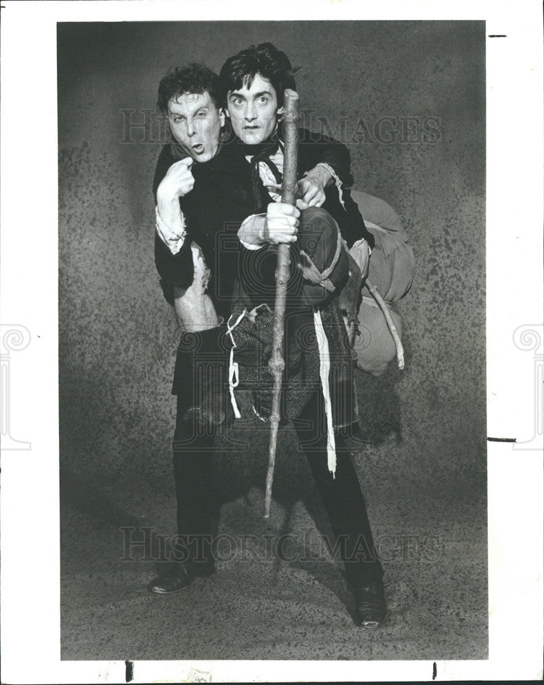 1983 Press Photo Roger Reese and David Thresfall in Nicholas Nickleby - Historic Images