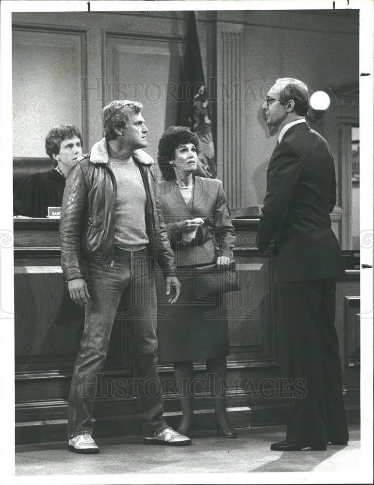 1984 Press Photo Harry Anderson Marcia Rodd Charles Napier Basil Hoffman - Historic Images