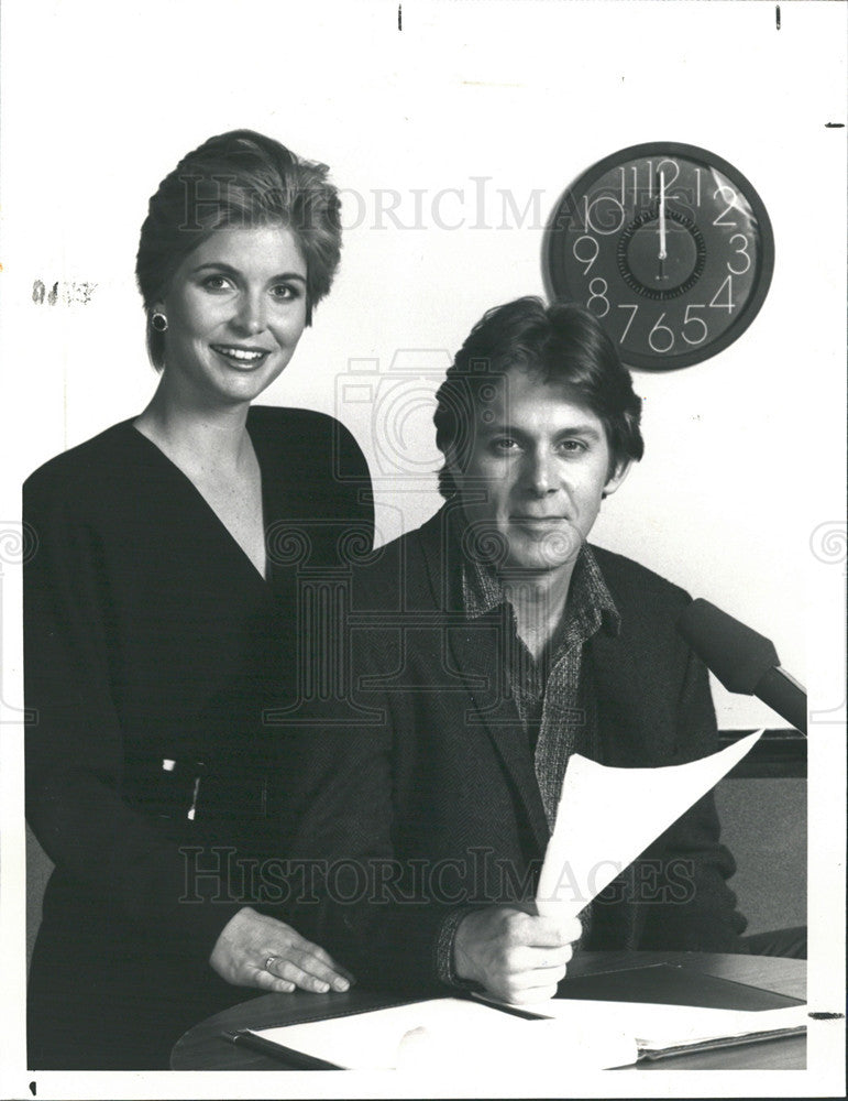 1988 Press Photo Gary Cole &amp; Wendy Kilbourne in NBC&#39;s &quot;Midnight Caller&quot; - Historic Images