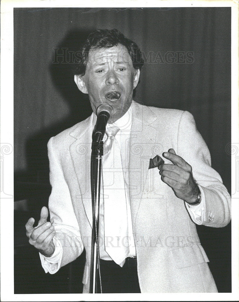 1981 Press Photo Singer Eddie Fisher - Historic Images