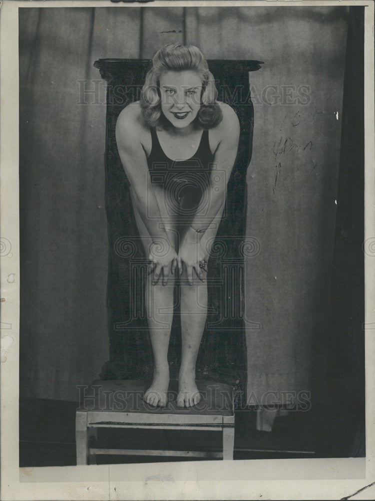 1941 Press Photo Pat Grojean Swimmer Boston Swimming Association - Historic Images