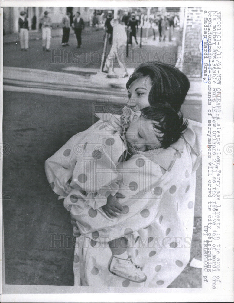 1964 Press Photo Mardi Gras Event Celebration - Historic Images